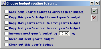 budget routines